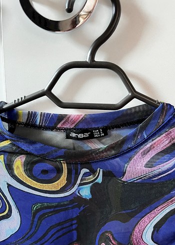 Kadın Çok Renkli Uzun Kollu Drapeli Bluz - Görsel 2