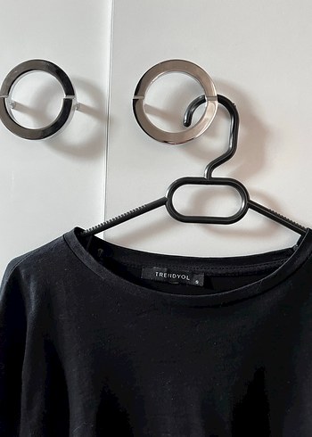 Siyah Uzun Kollu Salaş Keten Bluz - Görsel 2