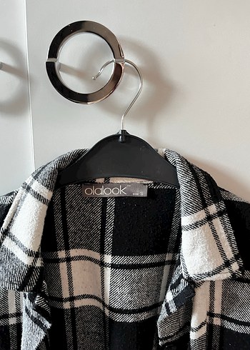 Gri Ekose Uzun Kollu Kadın Gömlek - Görsel 2