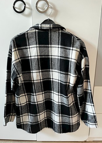 Gri Ekose Uzun Kollu Kadın Gömlek - Görsel 3