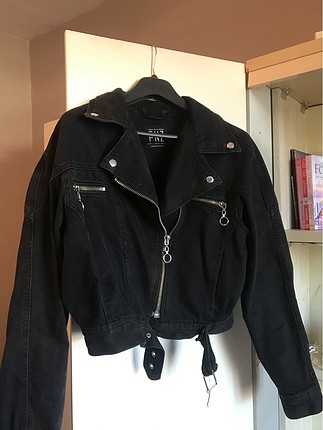 Siyah denim ceket