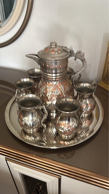 Bakır ayran takımı