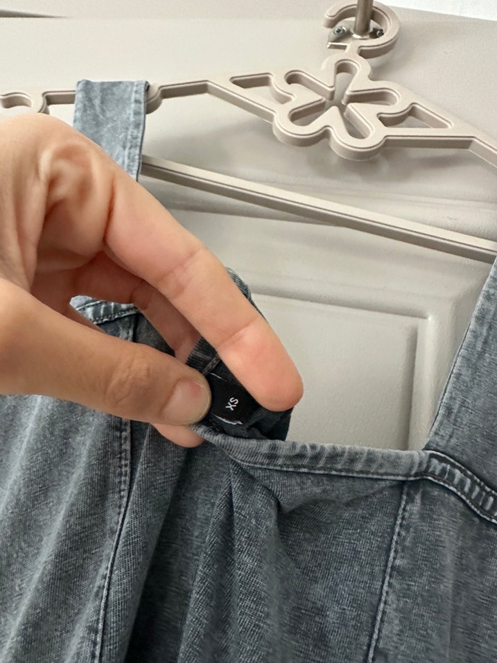 Gri Uzun Askılı Kadın Elbise - Görsel 4