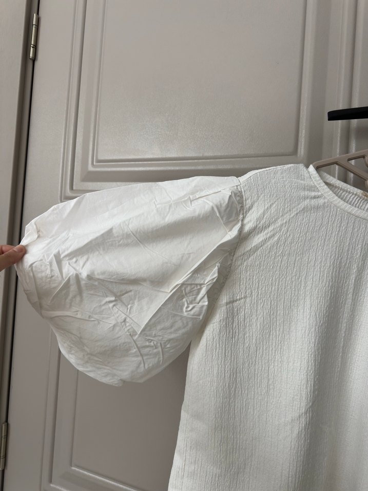 Beyaz Keten Kadın Bluz - Görsel 2