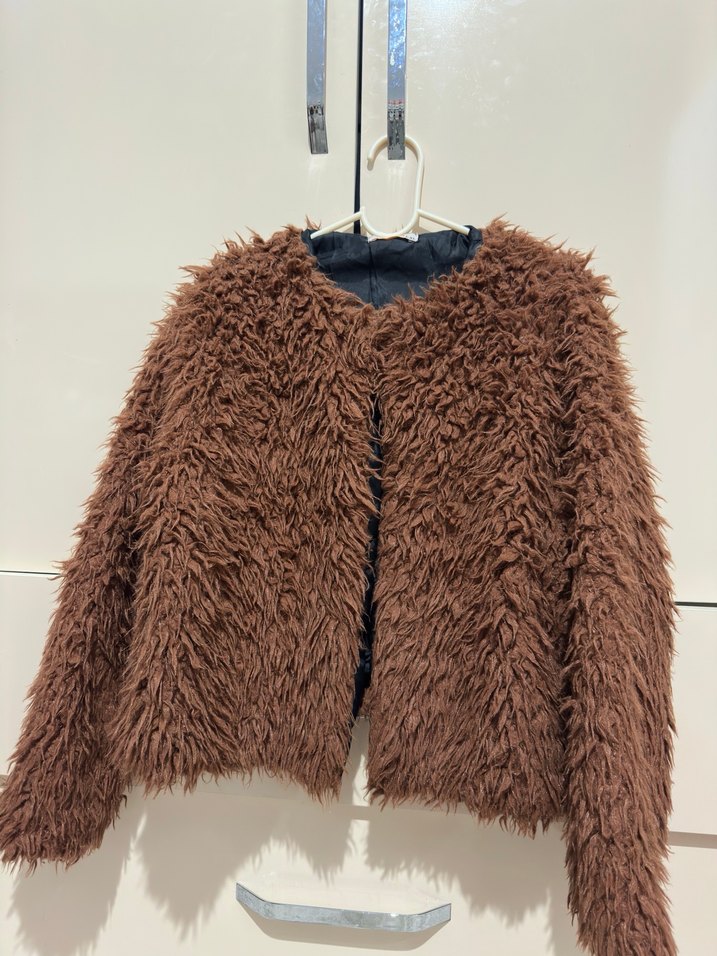 Kahverengi Deri Kürklü Ceket - Görsel 2