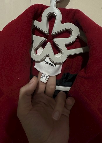 Kırmızı Midi Kadın Kaban - Görsel 3