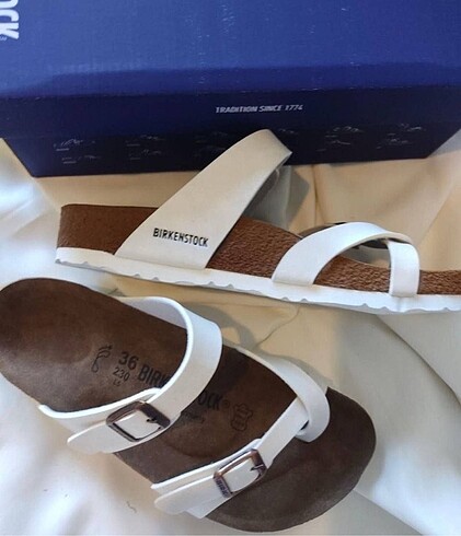 38 Beden beyaz Renk #Kadın #Birkenstock #Terlik