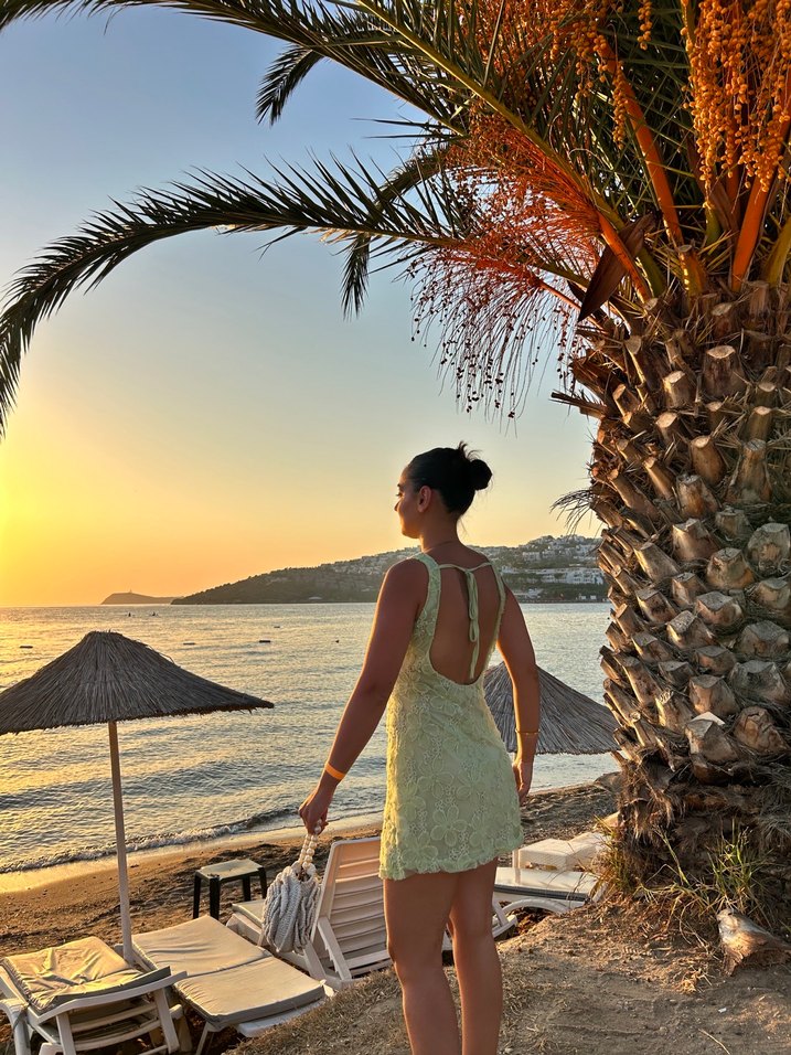 yeşil Mini elbise - Görsel 3