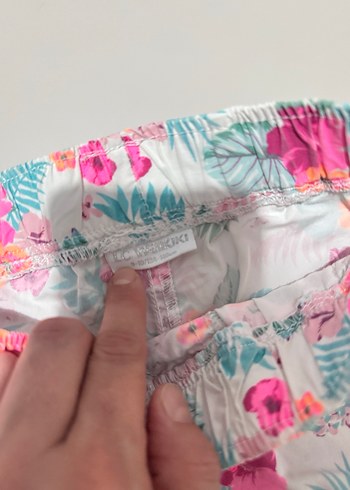 Çiçek Desenli Renkli Kız Şortu - Görsel 4