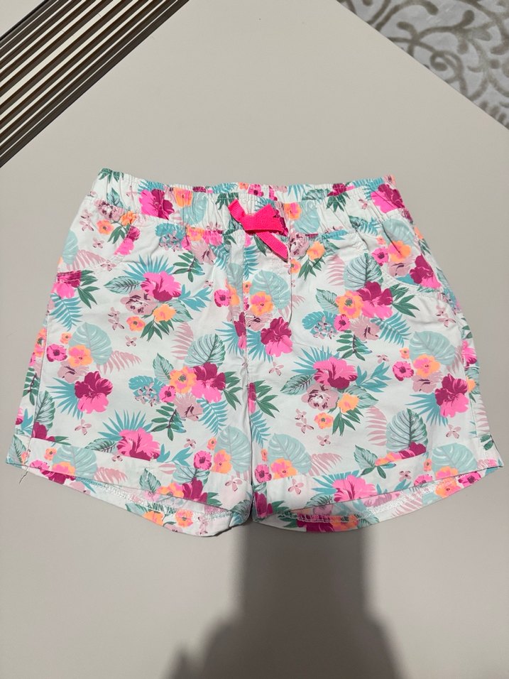 Çiçek Desenli Renkli Kız Şortu - Görsel 3