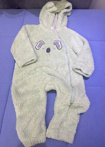 Yeşil Peluş Bebek Tulumu - Görsel 3