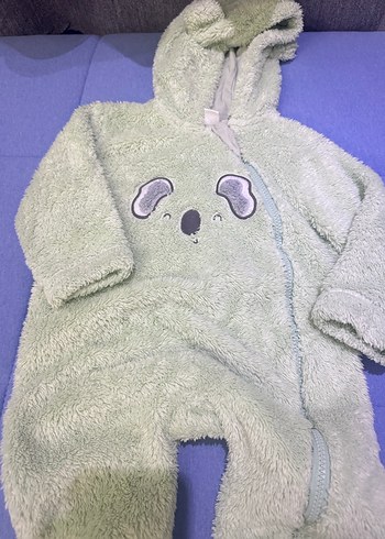 Yeşil Peluş Bebek Tulumu - Görsel 2