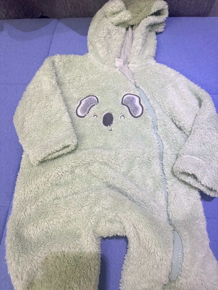 Yeşil Peluş Bebek Tulumu - Görsel 2