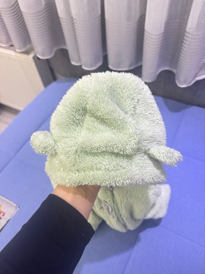 Yeşil Peluş Bebek Tulumu - Görsel 5