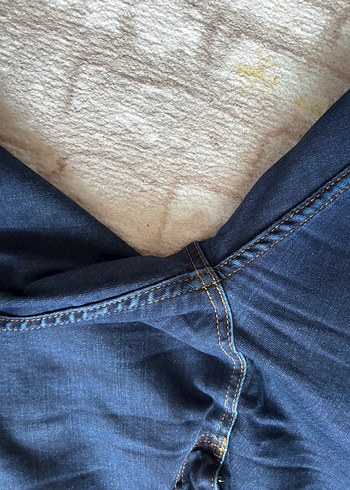 Kadın Lacivert dar Kesim Midi Kot Pantolon - Görsel 2