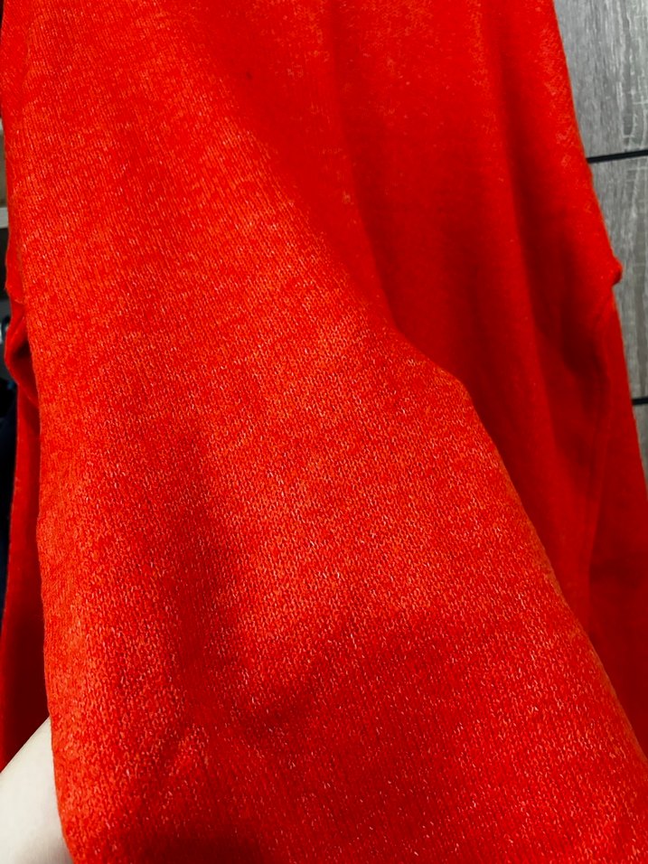 Kırmızı Kadın Uzun Kollu Triko Kazak - Görsel 3