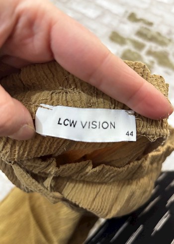 Kadın Kahverengi Bol Kesim Keten Pantolon - Görsel 2