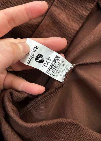 Kadın Kahverengi Bol Kesim Uzun Pamuklu Pantolon - Görsel 4