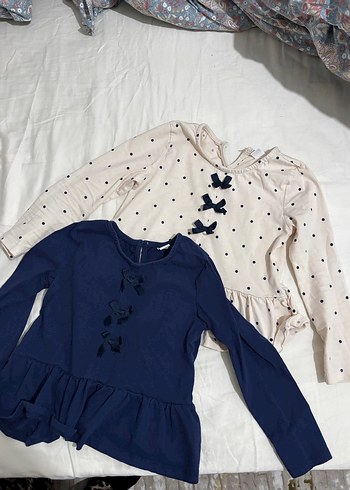 Uzun Kollu Fırfırlı Puantiyeli Kız Takımı - Görsel 4