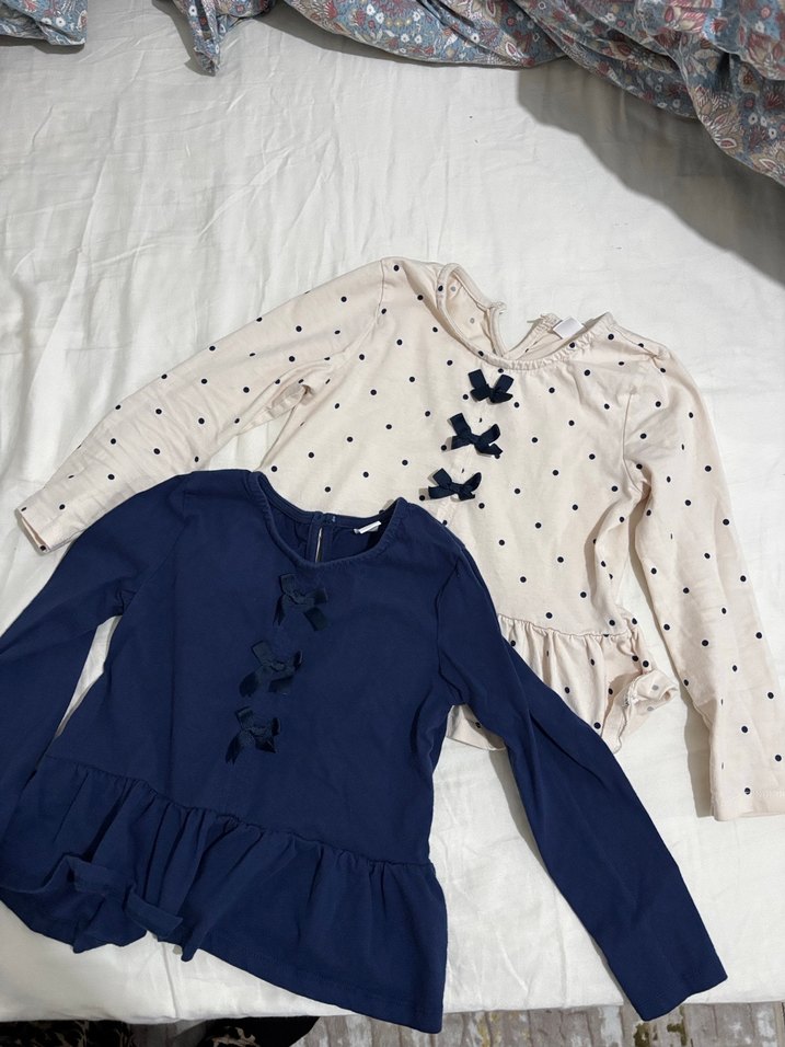 Uzun Kollu Fırfırlı Puantiyeli Kız Takımı - Görsel 4