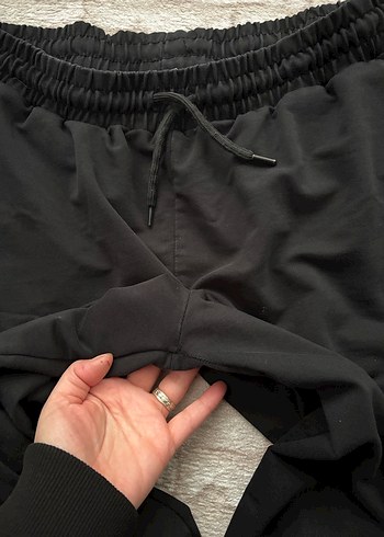 Siyah Rahat Kesim Kadın Eşofman Altı - Görsel 4