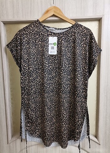 Leopar desenli bluz
