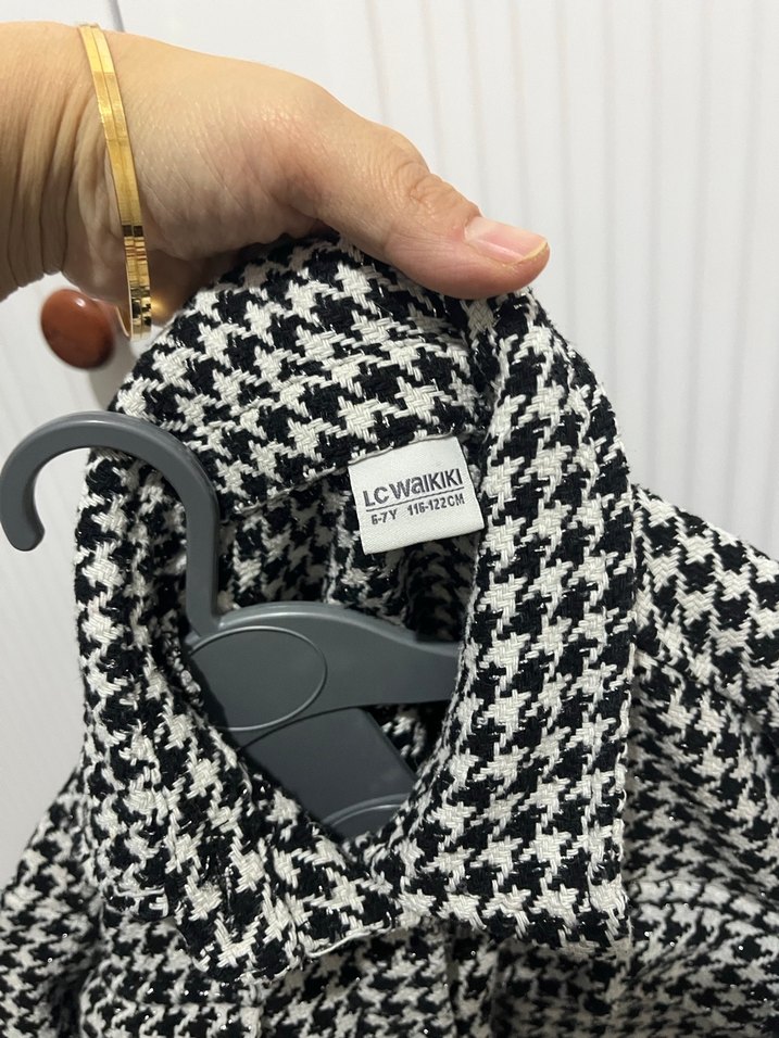 Düğmeli simli kazayağı çocuk gömlek - Görsel 3