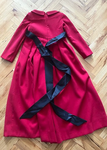 Kırmızı uzun özel dikim elbise - Görsel 3