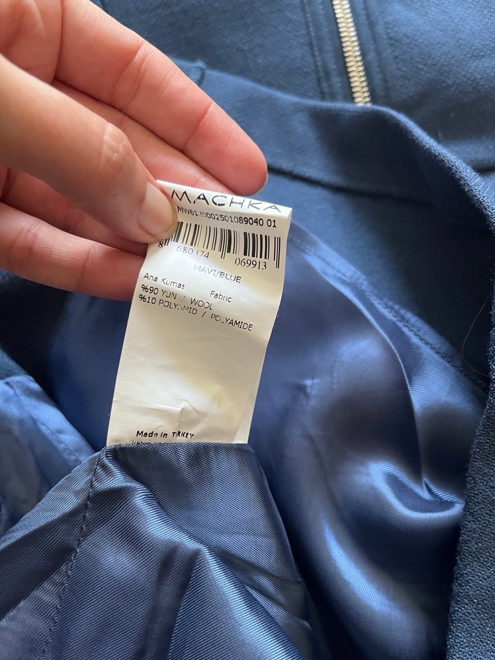 Machka Mavi Midi Kalem Elbise - Görsel 4