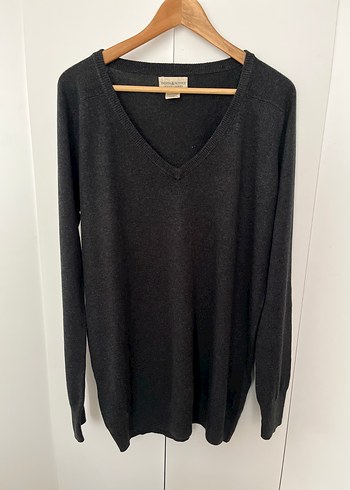 Ralph Lauren Koyu Gri V Yaka İnce Triko Kazak