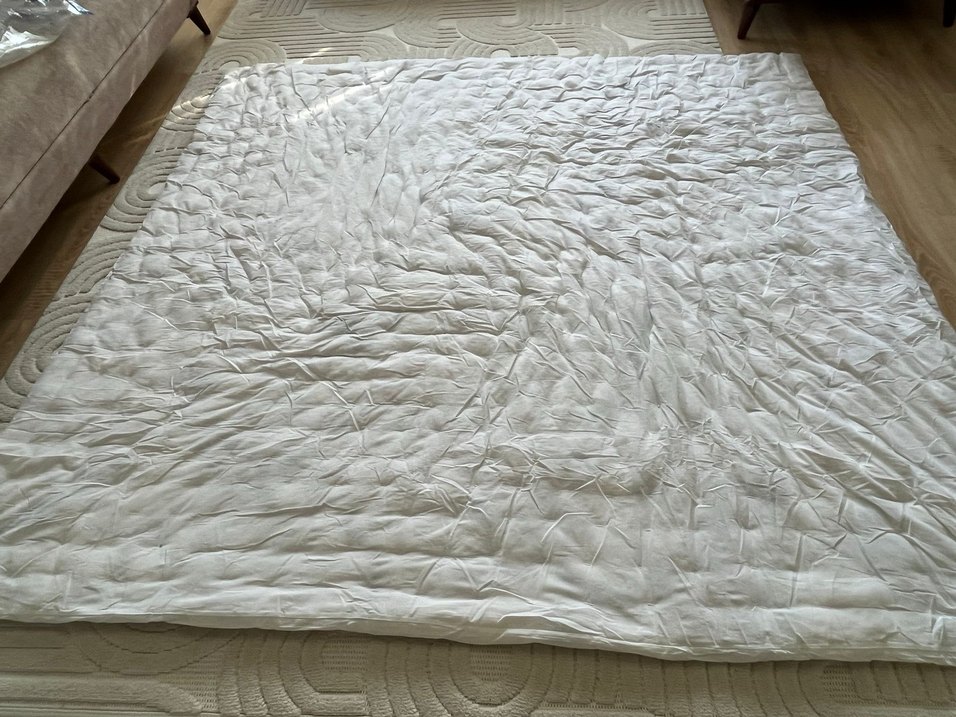 Beyaz Düz Yatak Örtüsü - Görsel 4