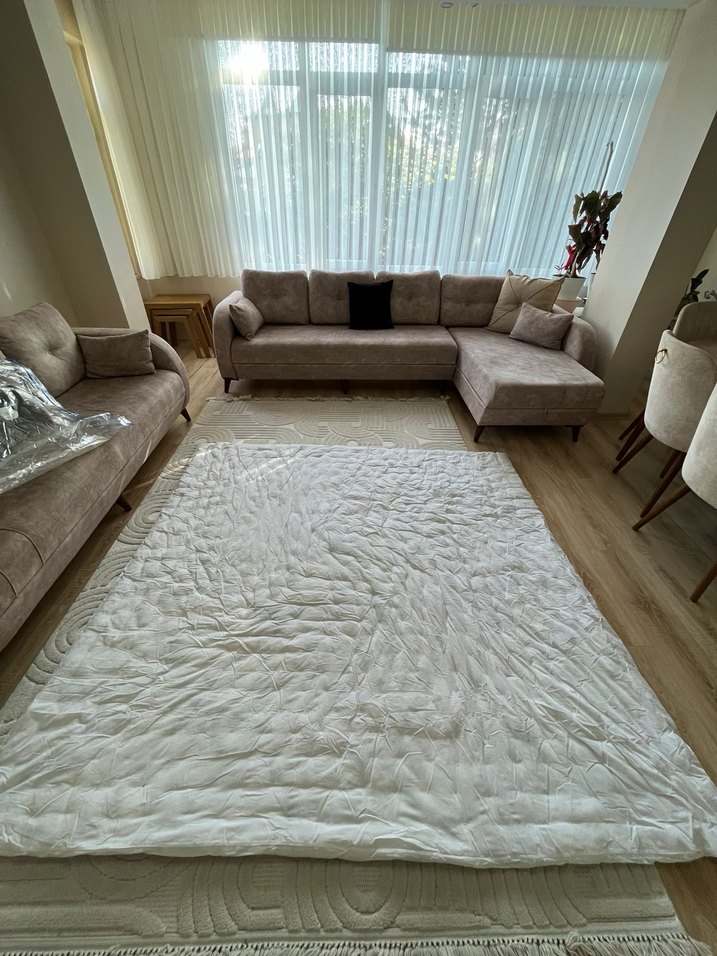 Beyaz Düz Yatak Örtüsü - Görsel 5