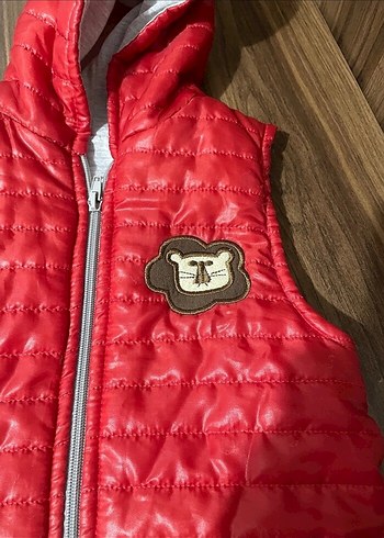 Kapüşonlu Kızıl kız  Çocuk Yelek - Görsel 2