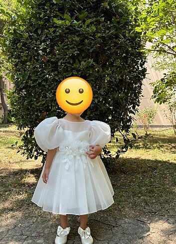 Kız cocuk beyaz gelinlik abiye 