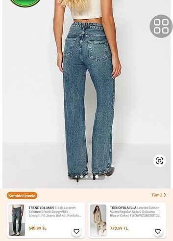 Trendyomilla jean ürün yeni 1 kez giyildi 