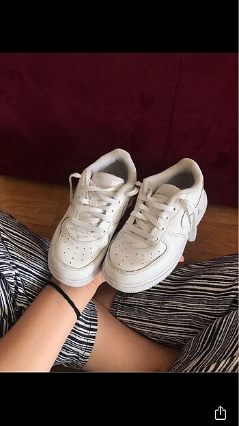 Orijinal 27 numara beyaz nike air force spor ayakkabı
