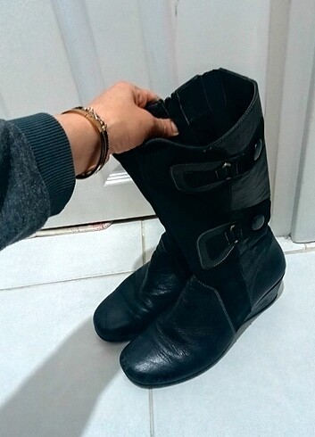 39 Beden Siyah hakiki deri çizme