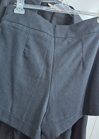 s Beden Streetbox Gri Yırtmaçlı Şort Etek
