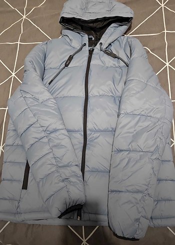 Gri Fermuarlı Erkek Mont, Yüksek Yaka, Street Style - Görsel 3