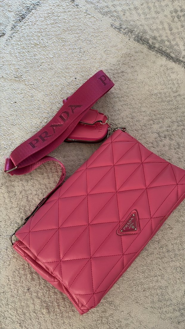 Pembe Fermuarlı Kadın Çanta - Görsel 3