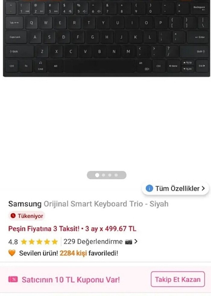 Samsung orjinal klavye kablosuz Bluetooth  - Görsel 5