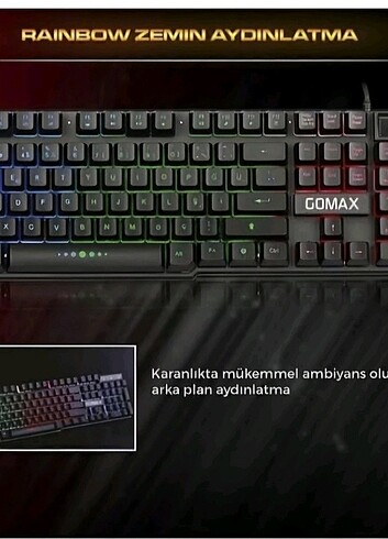 gomax mekanık oyuncu klavyesi - Görsel 8