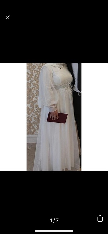 40 Beden beyaz Renk Nikah elbisesi