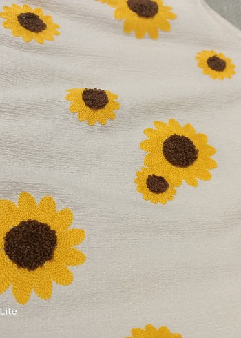 Nakışlı, Askısız, Fırfırlı Beyaz Kız Elbisesi - Görsel 3