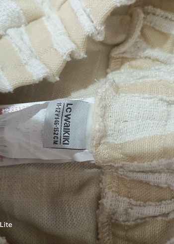 Bej cocuk Keten Pilili Normal Boy Pantolon - Görsel 4