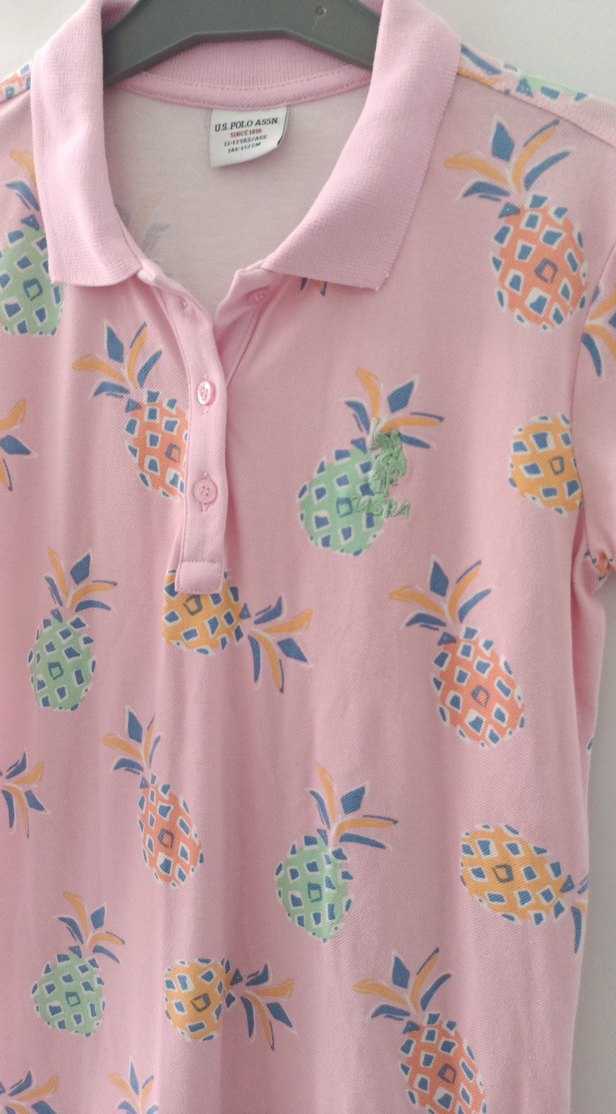 Pembe Desenli Kız Çocuk Kısa Kollu Elbise - Görsel 3