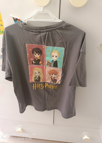 Kız Çocuk Gri Harry Potter Baskılı Tişört - Görsel 6