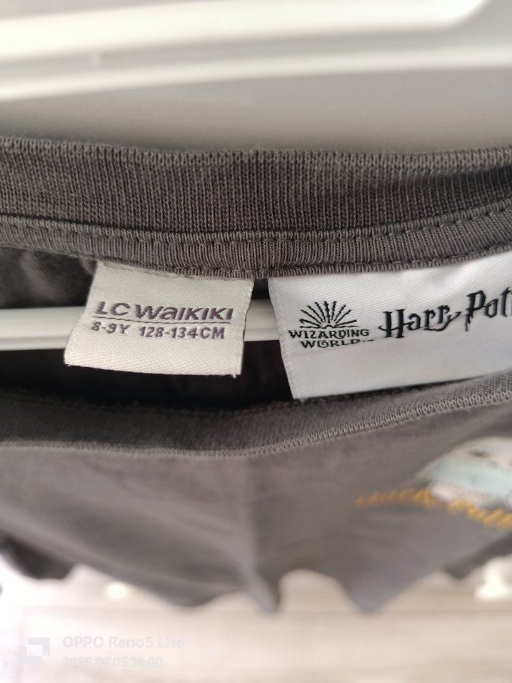 Kız Çocuk Gri Harry Potter Baskılı Tişört - Görsel 5