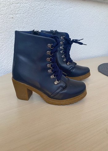 36 Beden lacivert Renk Mavi Topuklu Kadın Botları