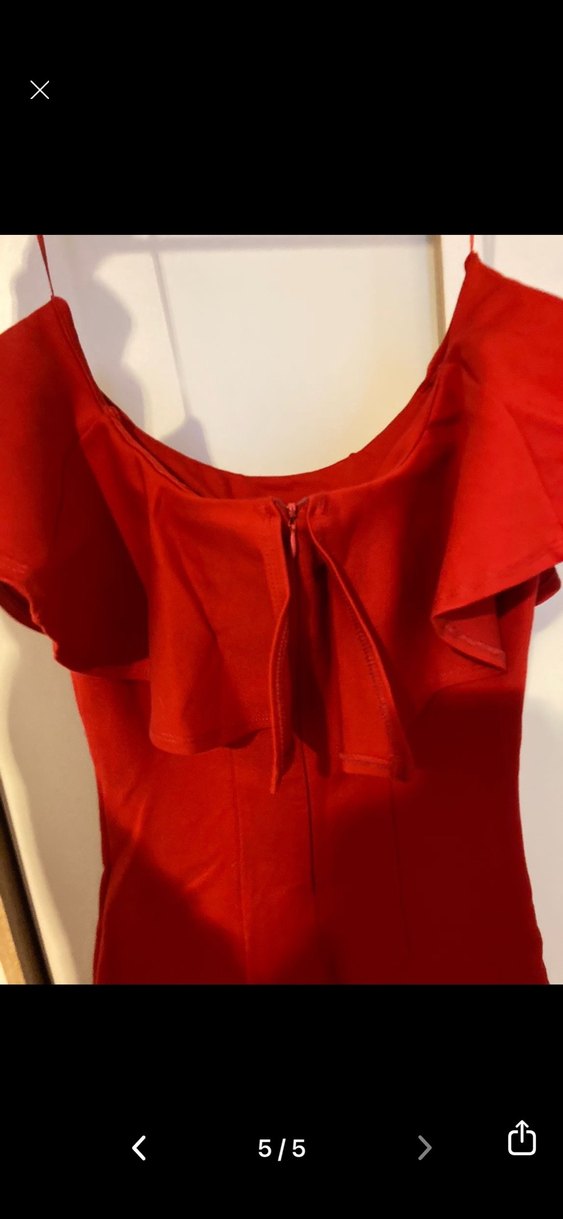 Adil Işık Kırmızı Midi Elbise - Görsel 5